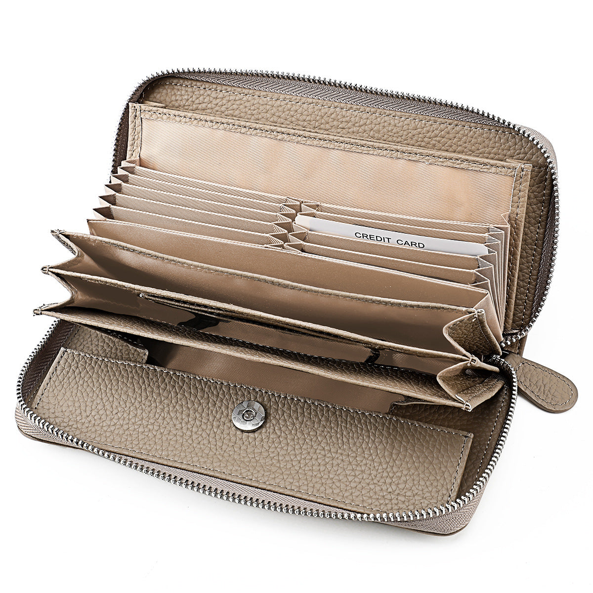Women's Swiping Leather Long Style Expanding Clutch Ladies Wallet