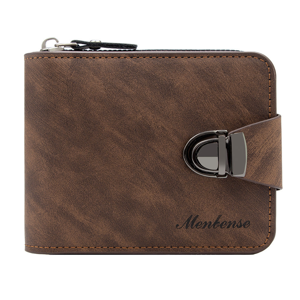 Men's Scarf Multiple Slots Large Capacity Hinge Men's Wallets