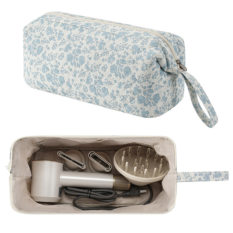 Floral Hair Dryer Storage Portable Curler Buggy Large Bags