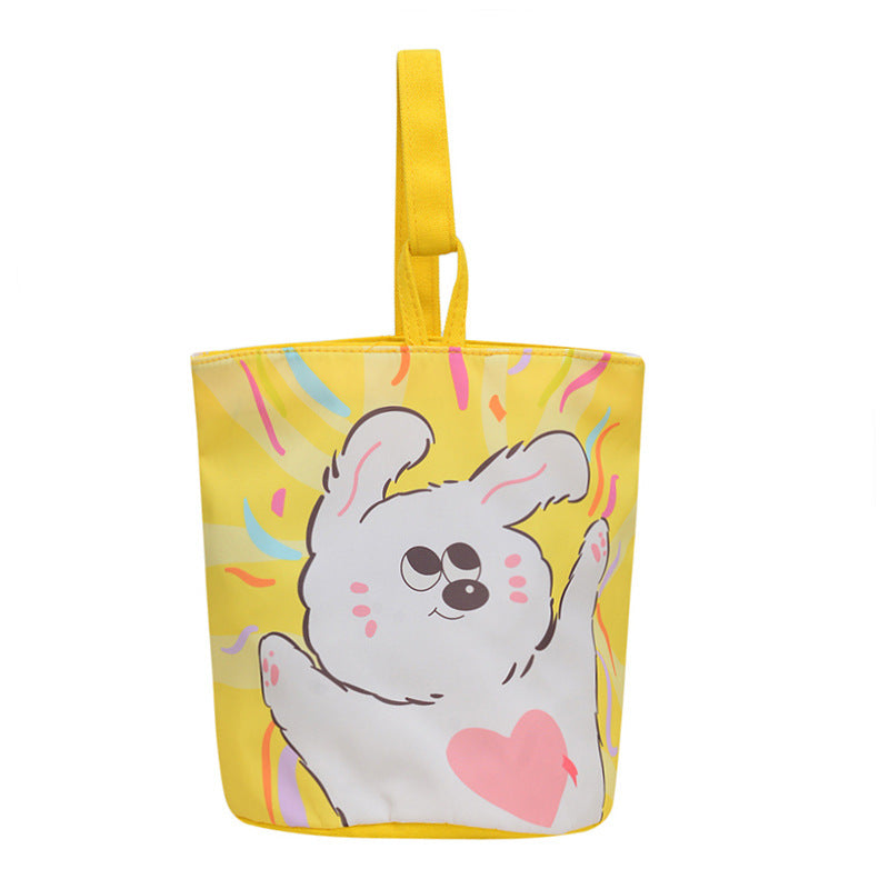 Illustration Portable Hand Carrying Out Snack Handbags