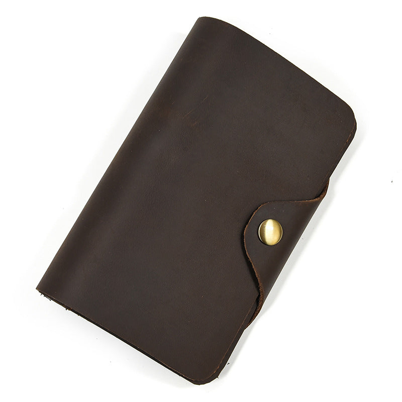 Men's Leather Crazy Horse Retro Long First Layer Cowhide Men's Wallet