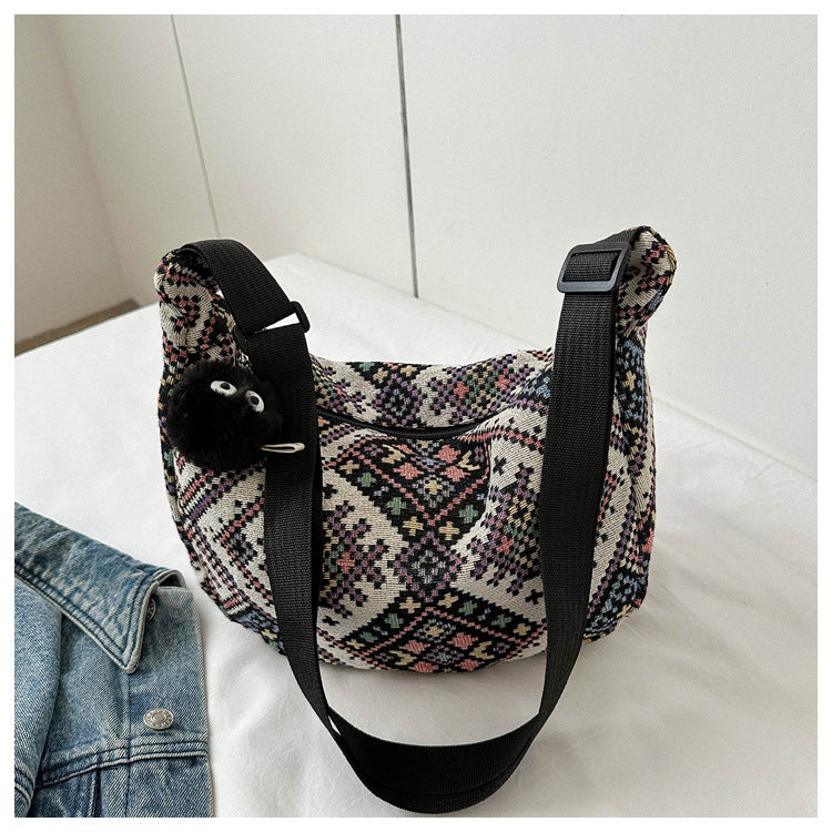 Style Retro Fashion Design Large Capacity Texture Women's Shoulder Bag