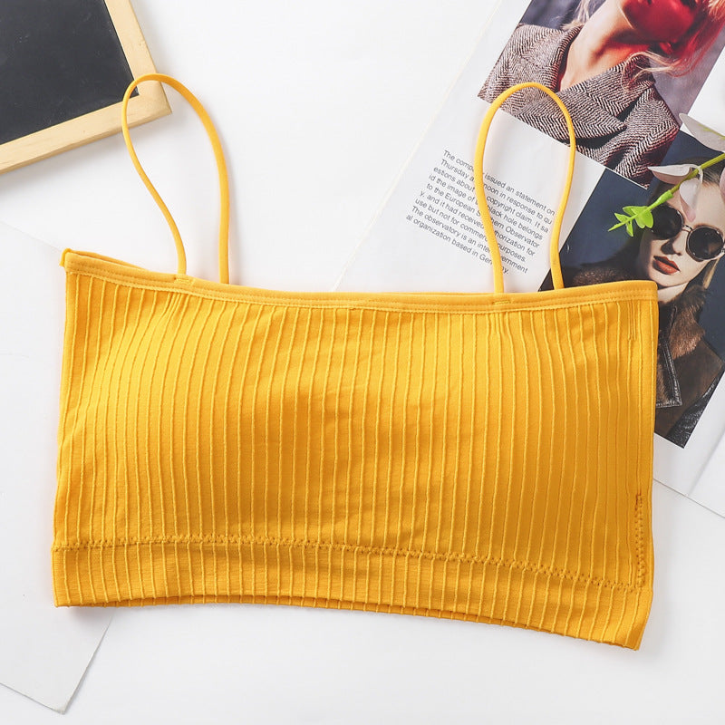 Women's Strapless Undershirt Chest Wrap Tube Top Tanks Camis