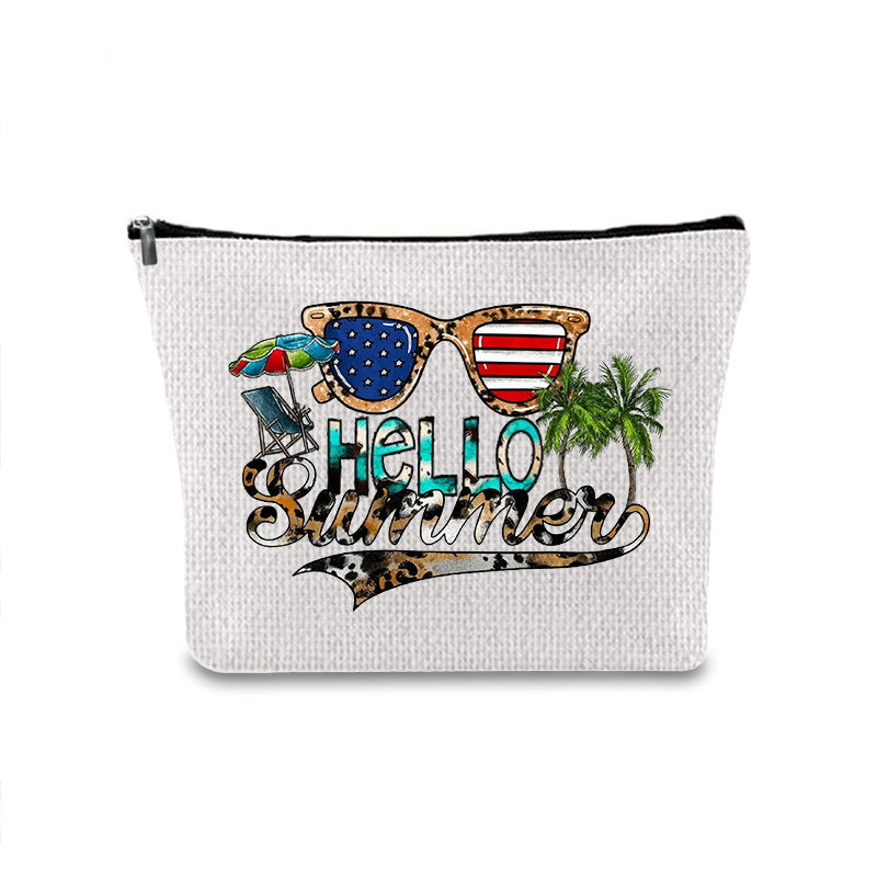Printing Buggy Large Capacity Simple Zipper Makeup Bag
