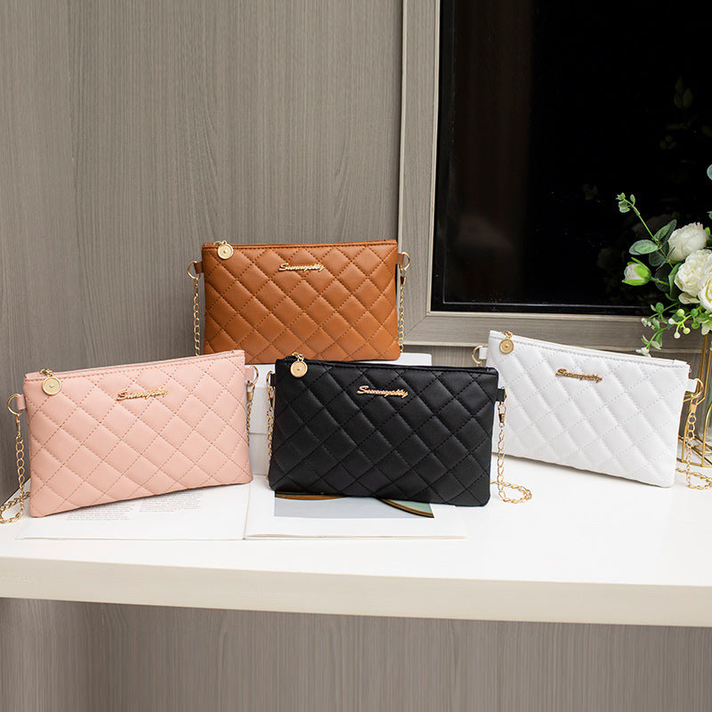 Classy Women's Classic Rhombus Texture Welfare Shoulder Bags