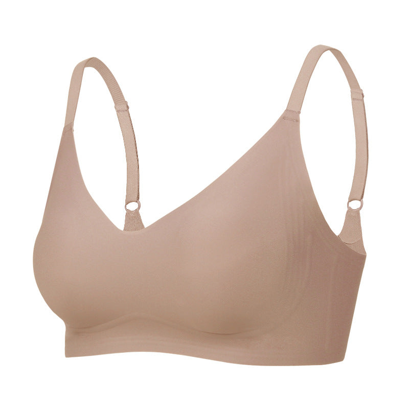 Cup Rabbit Ear Thin Jelly Seamless Underwear Big Chest Bras