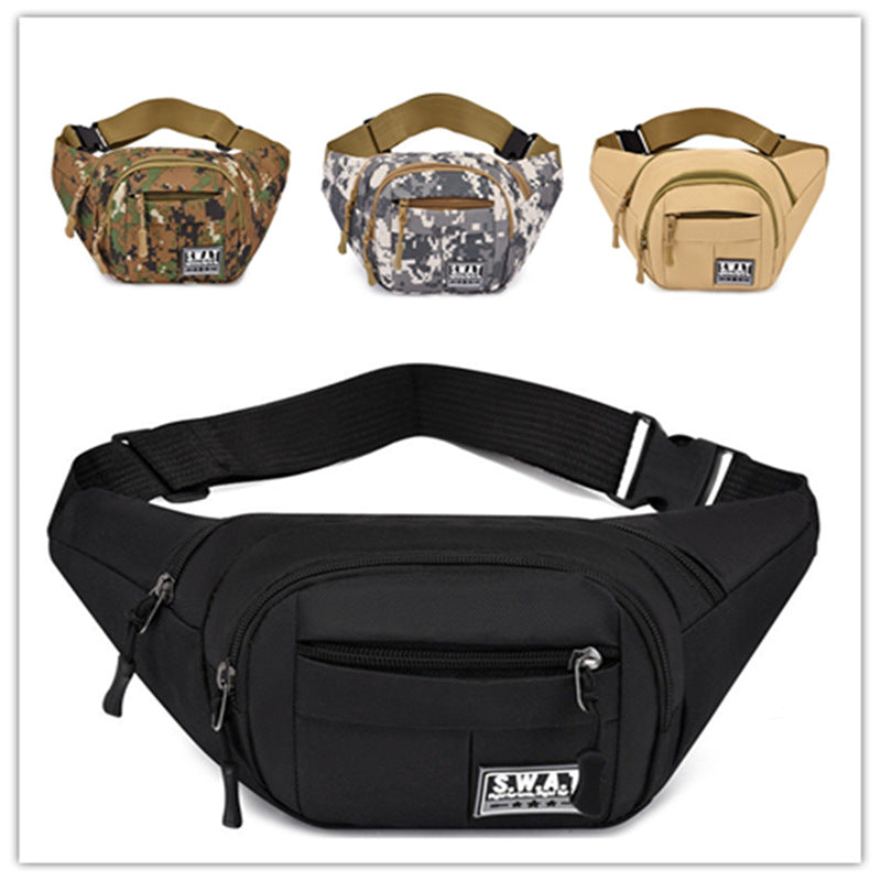 Women's & Men's & Strength Construction Site Camouflage Running Men's Waist Packs