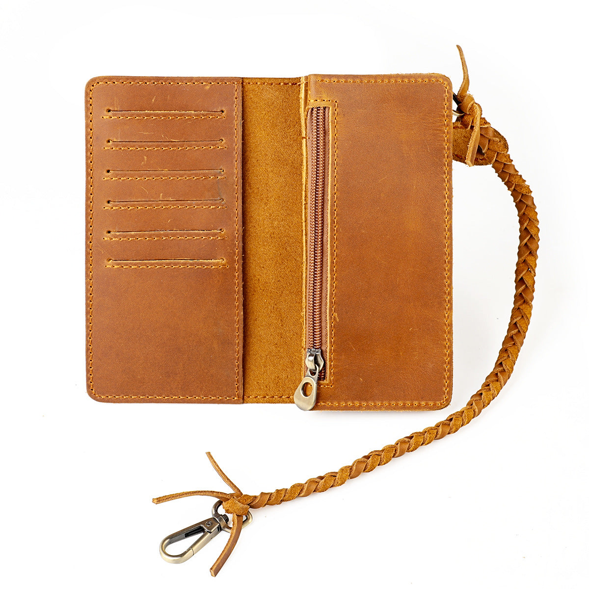 Men's Camping First Layer Cowhide Long Cell Men's Wallet