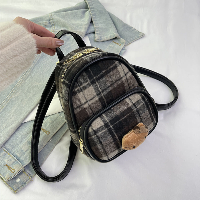 Korean Style Niche Mini Preppy Woolen Bags