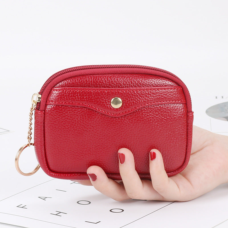 Women's Korean Style Shell Simple Soft Leather Coin Purses