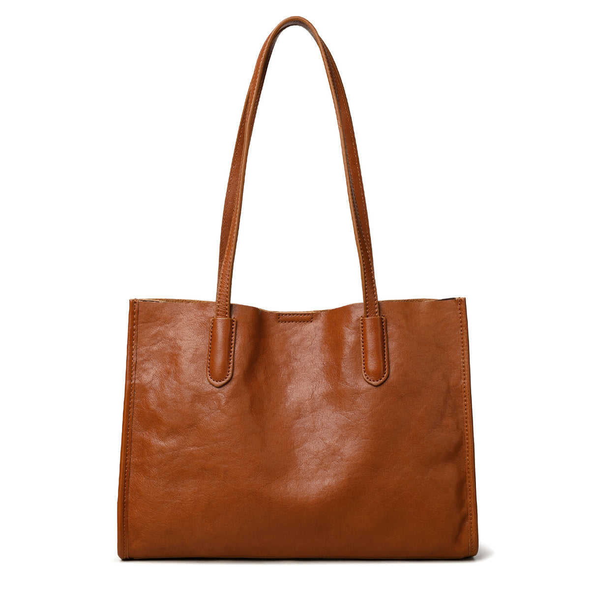Women's Light Luxury Minority One Genuine Leather Big Large Bags