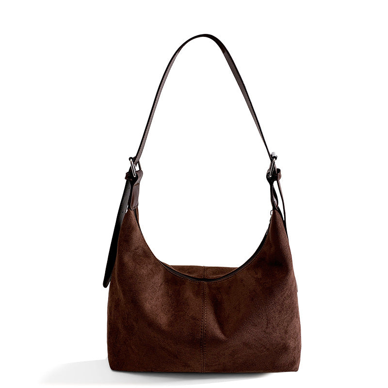 Vintage Suede Commuter Large Capacity Totes Women's Shoulder Bag