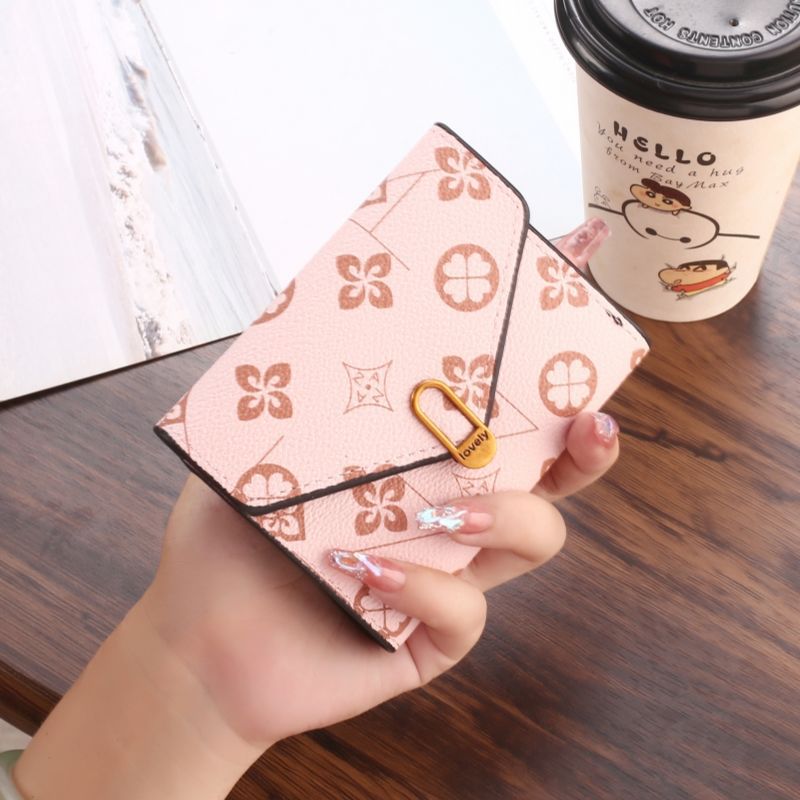 Women's Short Three-fold Fashion Printed Mini Folding Ladies Wallet