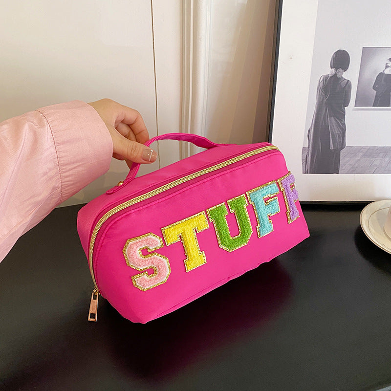 Wind Nylon Portable Flocking Lettered Make-up Large Lock