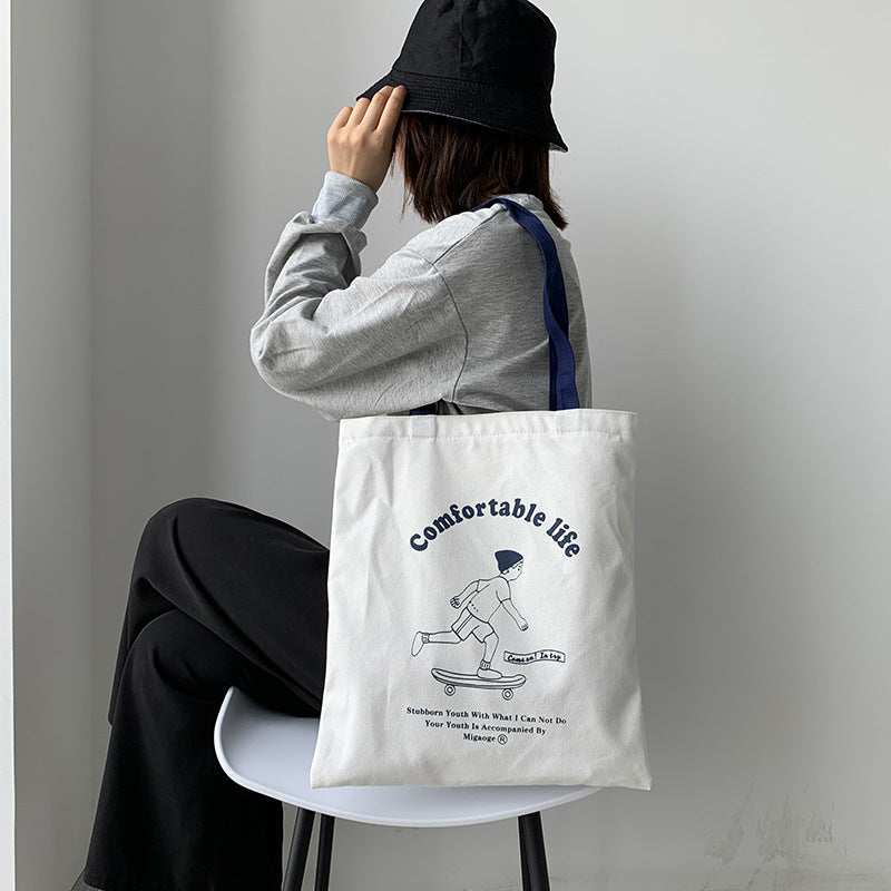 Canvas Female Thickening Class One Literary Handbags