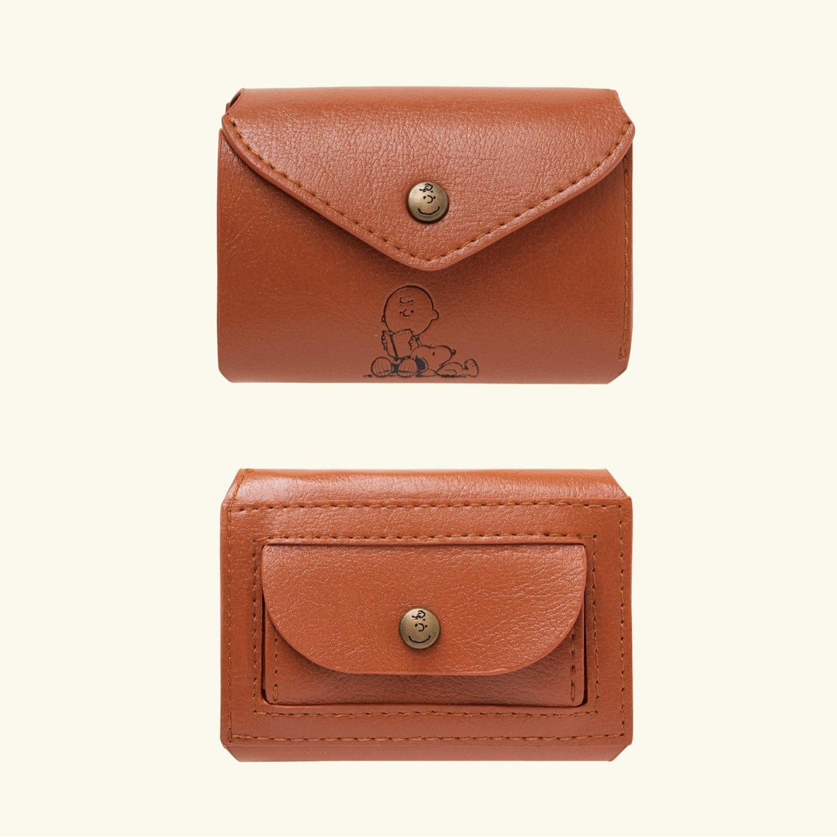 Magazine Appendix Snoopy Cartoon Unisex Leather Ladies Wallet