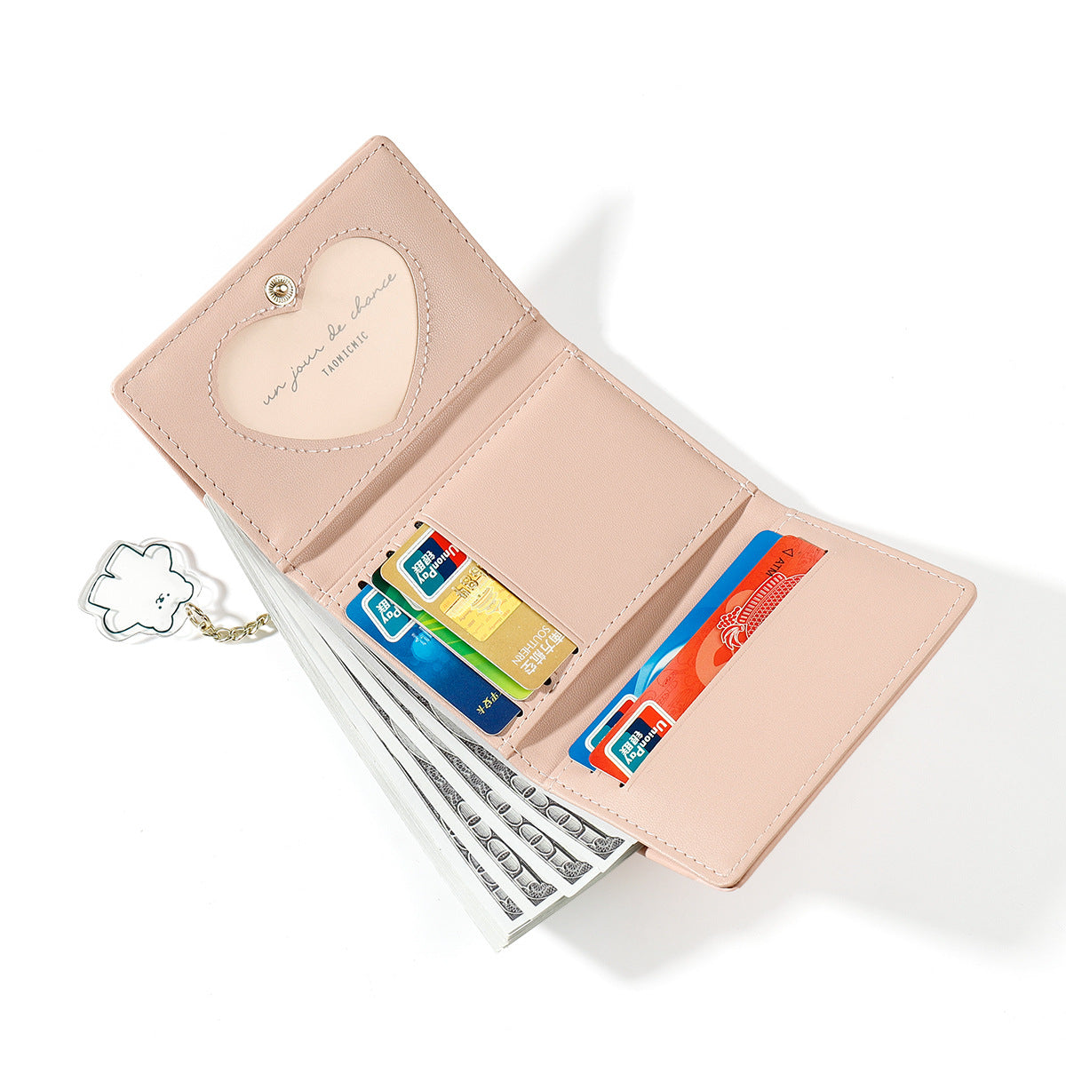 Women's Fashion Cute Large Capacity Three Fold Ladies Wallets