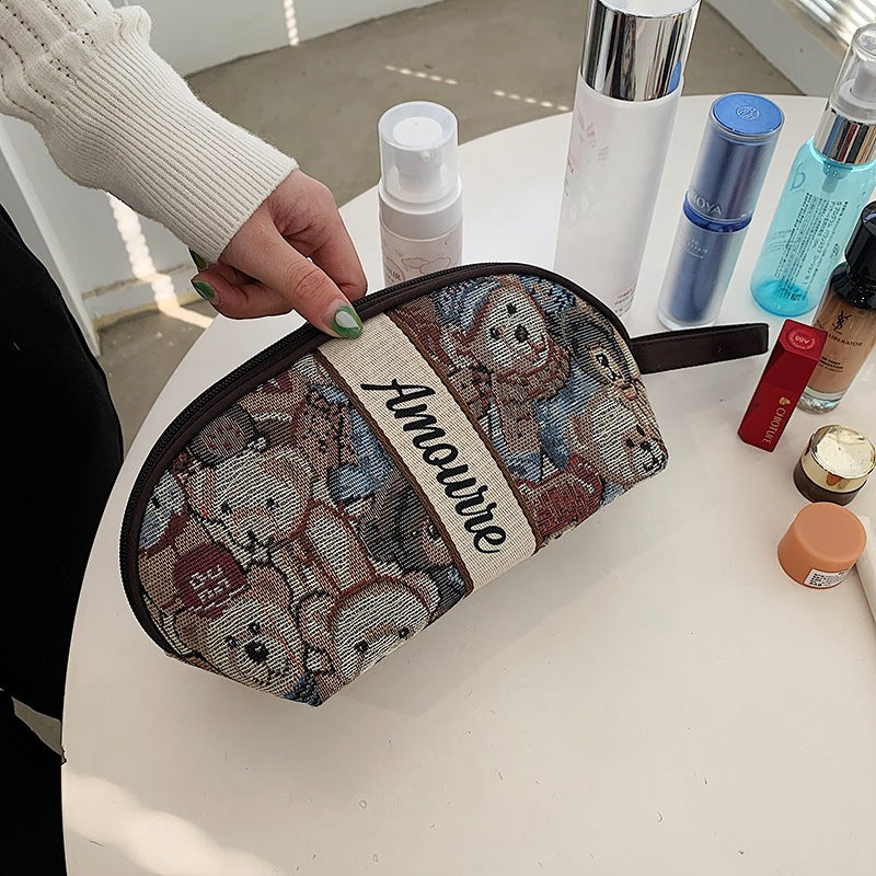 Wholesale Wash Female Hair Cute Bear Large Cosmetic Bags