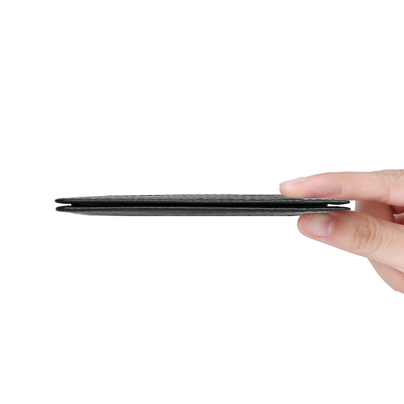 Men's First Layer Cowhide Set Swiping Leather Card Holder