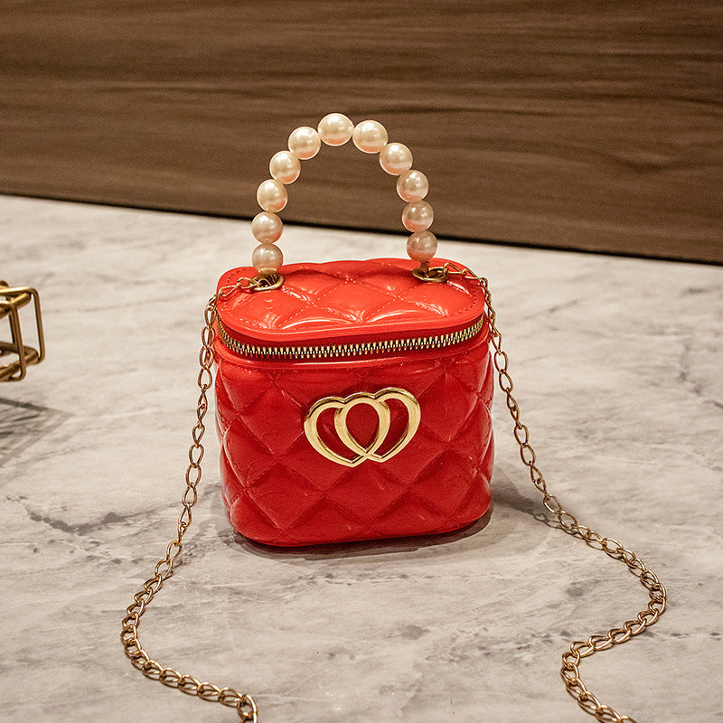 Women's Fashion Jelly Chain Silicone Pearl Handbags
