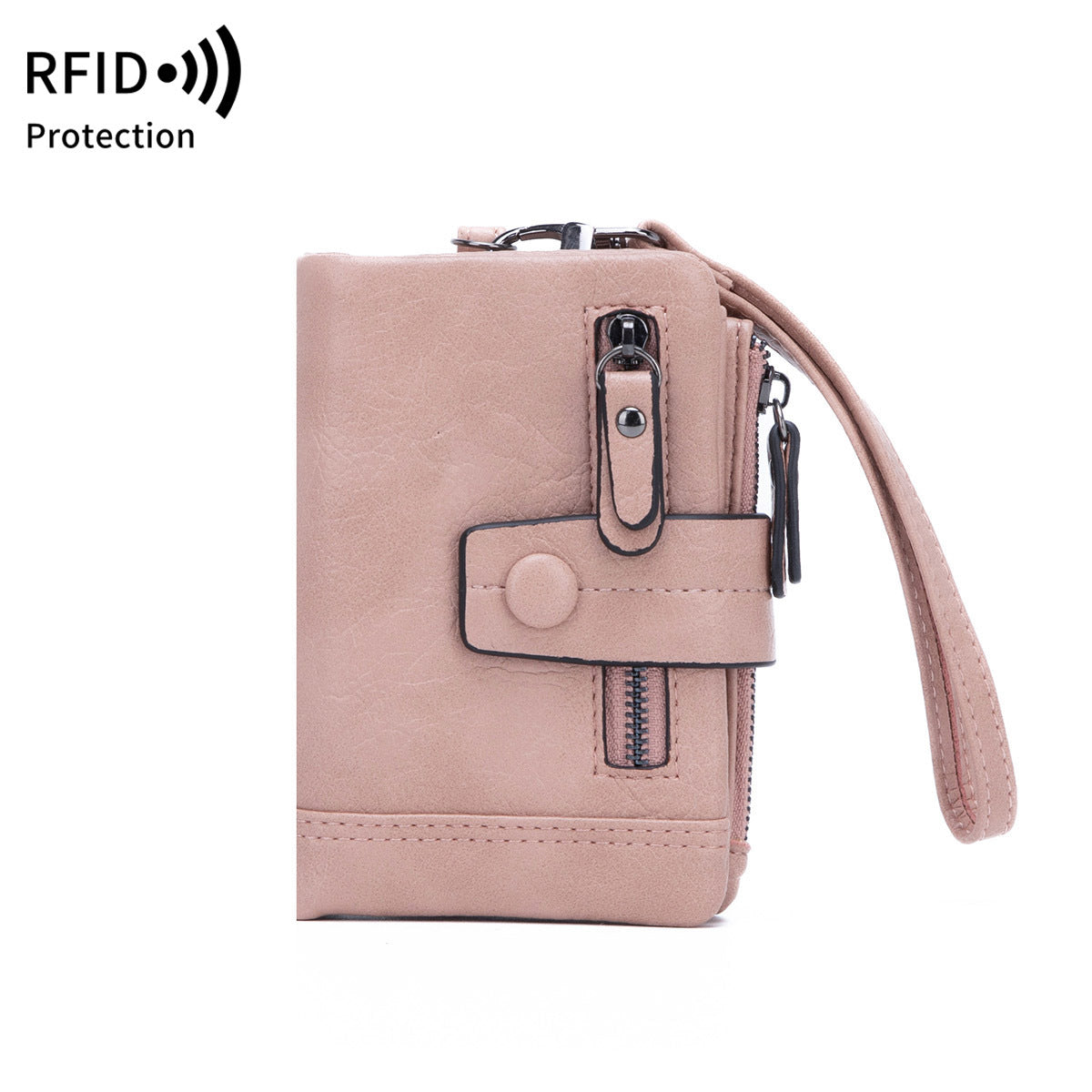 Women's Korean Fashion Zipper Hasp Clutch Coin Purses