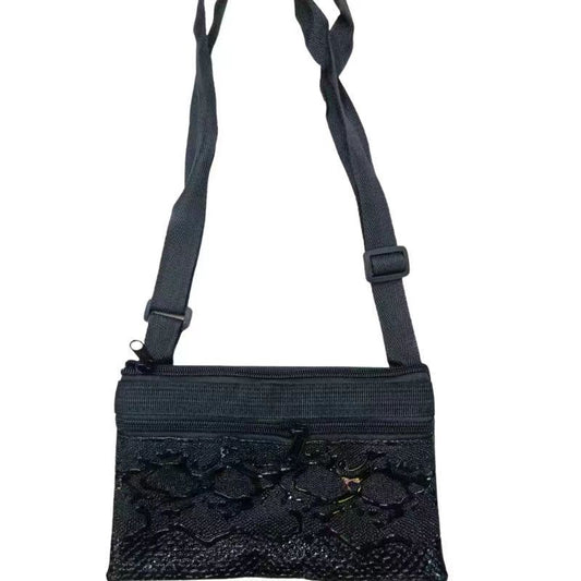 Popular Women's Beautiful Mobile Double Zipper Crossbody Bags