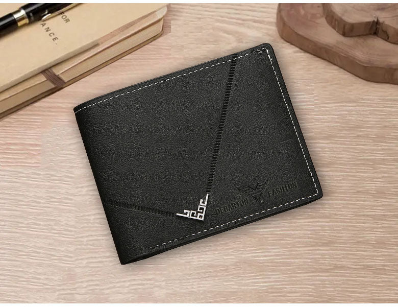 Men's Slots Fashion Leisure Male Youth Two Fold Horizontal Men's Wallets