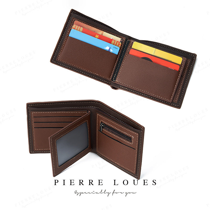 Men's Short Multiple Slots Business Horizontal Soft Men's Wallet