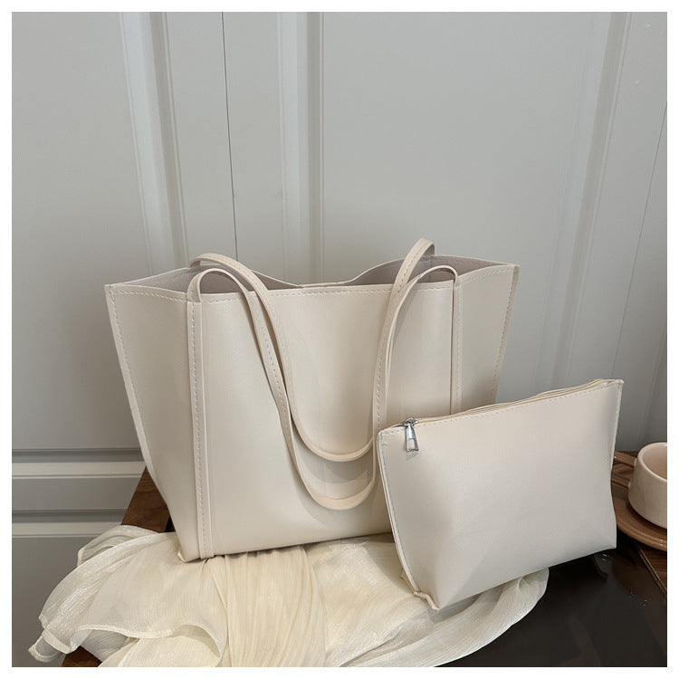Women's Capacity Fashion Solid Color Graceful Commuter Women's Shoulder Bag