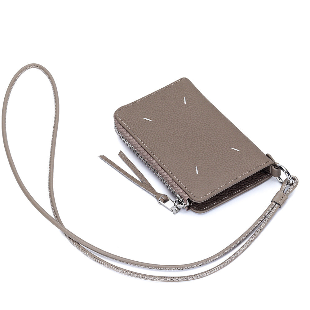 Women's Halter Short Multiple Slots Zipper Leather Ladies Wallet