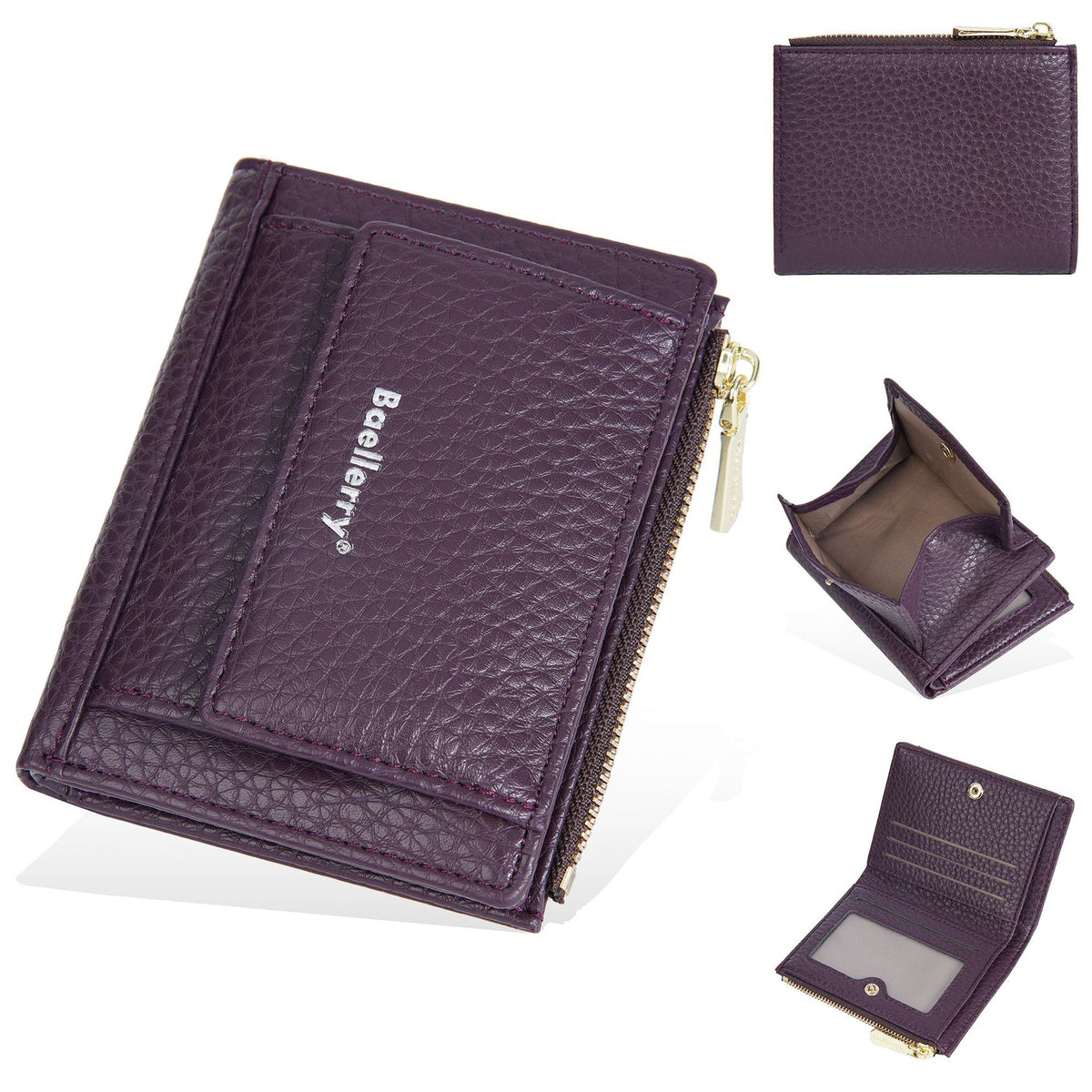 Women's Short Simple Multiple Slots Zipper Mini Ladies Wallet