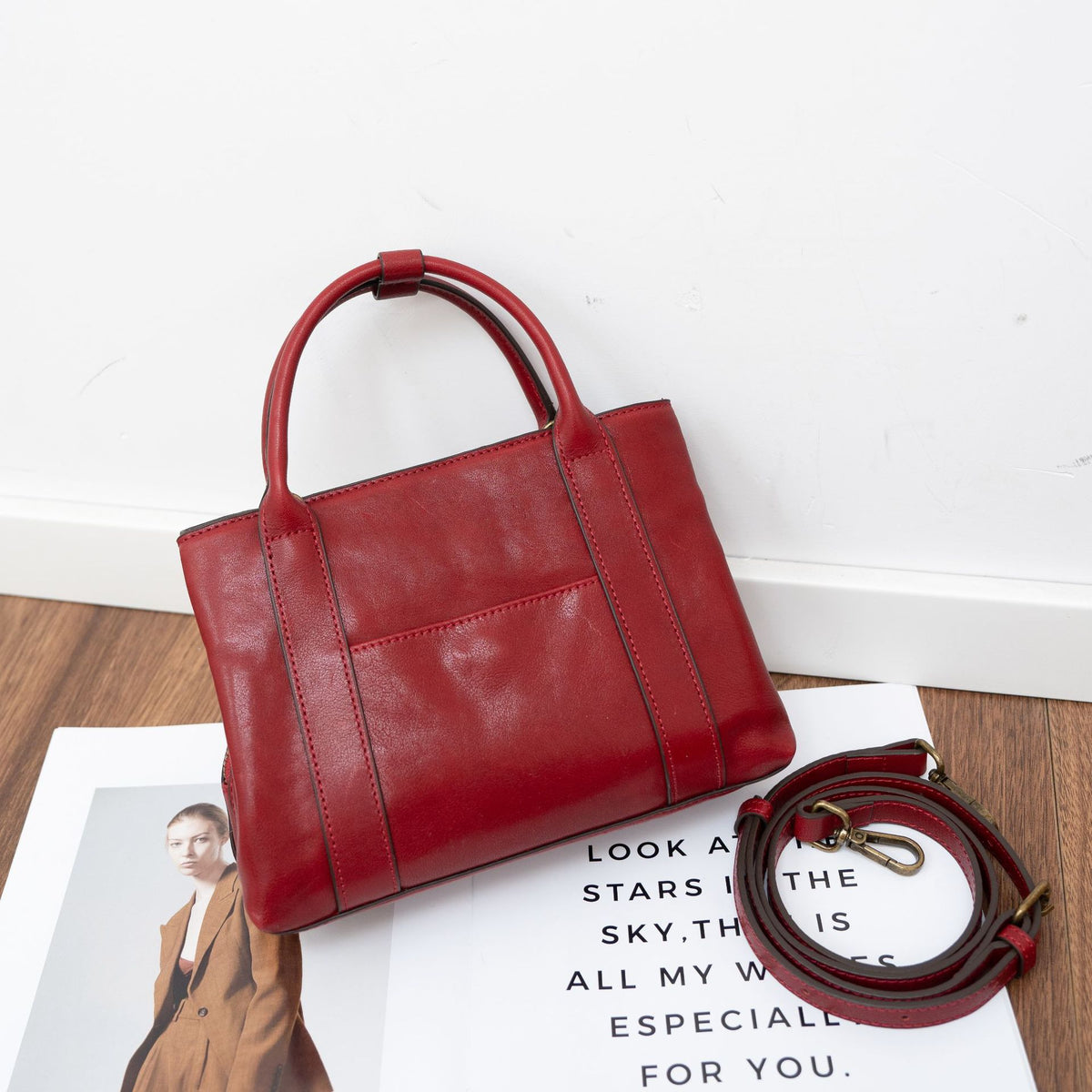 Style Vegetable Tanning Cowhide Lady's Characteristic Temperament Portable One Genuine Bags