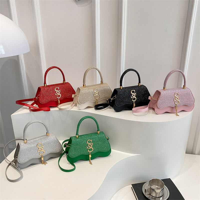 Trend Letter Hardware Spring Fashion Pop Oblique Women's Shoulder Bag