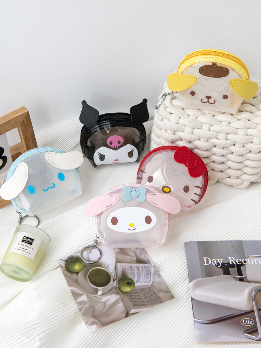 Portable Size Big Ear Dog Clow Melody Coin Purses