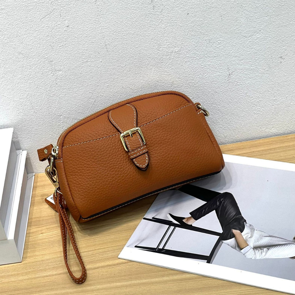 Women's Broadcast First Layer Cowhide Lady's Cute Women's Shoulder Bag