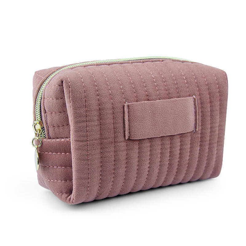 Striped Wash Veet Clutch Quilted Flannelette Bags