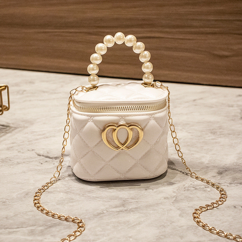 Women's Fashion Jelly Chain Silicone Pearl Handbags