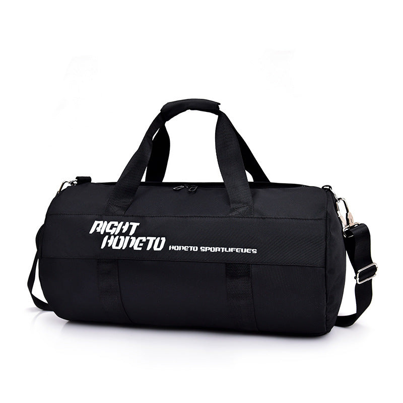 Separation Independent Shoe Warehouse Short-distance Portable Round Barrel Gym Bags