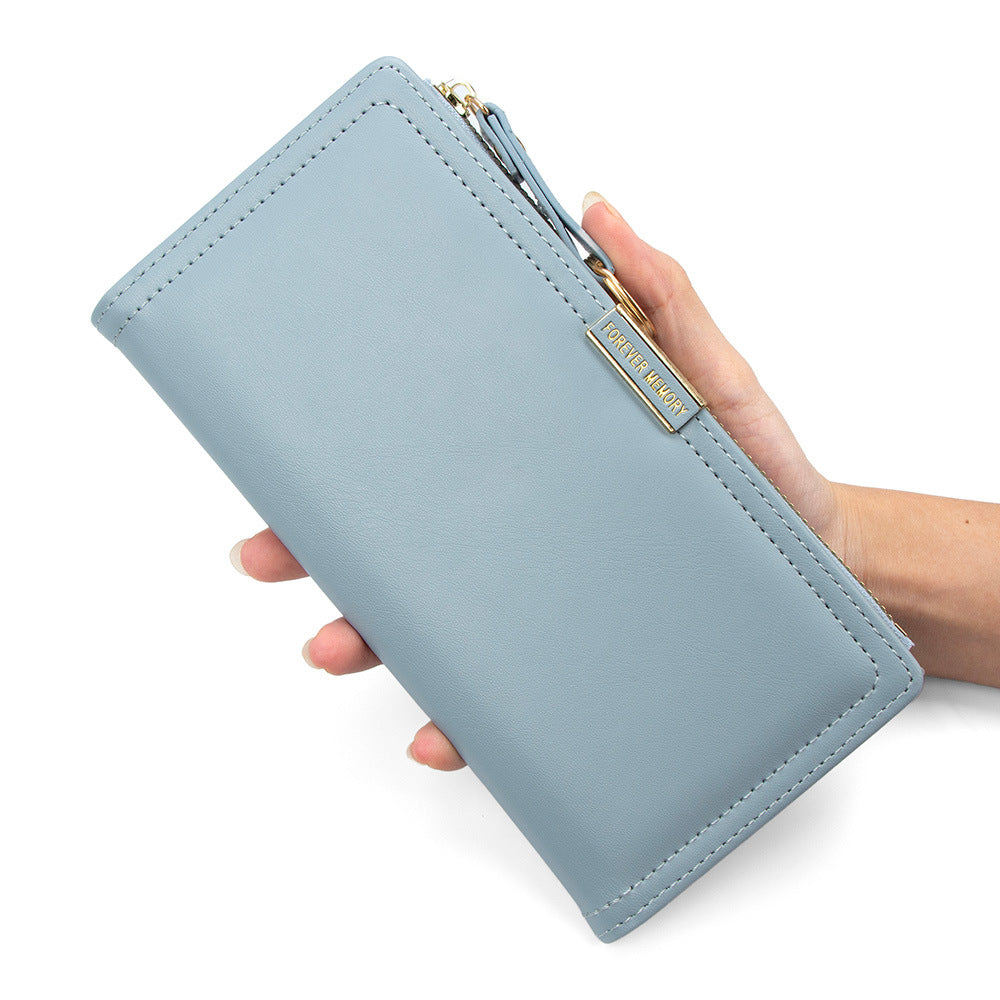 Women's Korean Fashion Clutch Fashionable Solid Color Ladies Wallet