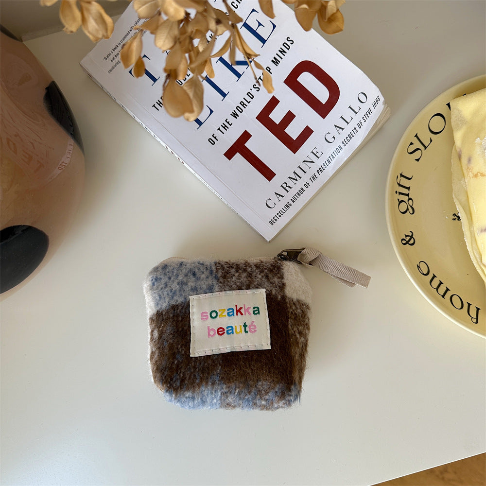 Women's Sized Plush Portable Liner High Cosmetic Bags