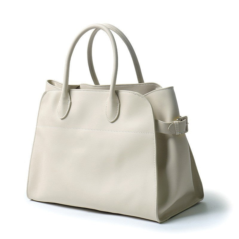 Women's Retro Large Capacity Totes Genuine Leather Commute Handbags