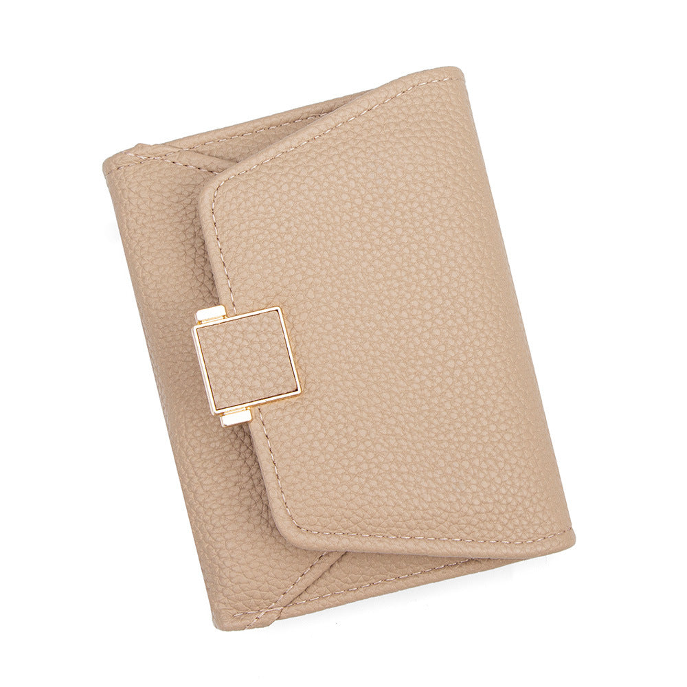 Women's Exquisite Embossed Two Fold Folding Side Bags