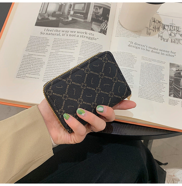 Clamp Swiping Certificate Male Short Large Card Holder