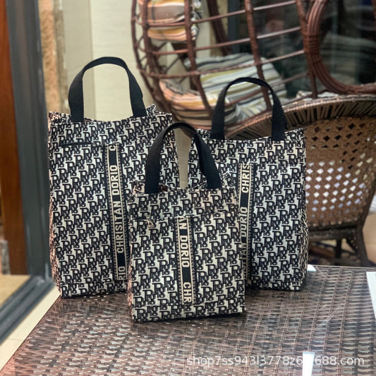 Fan Portable Medium Lunch Box Make-up File Handbags