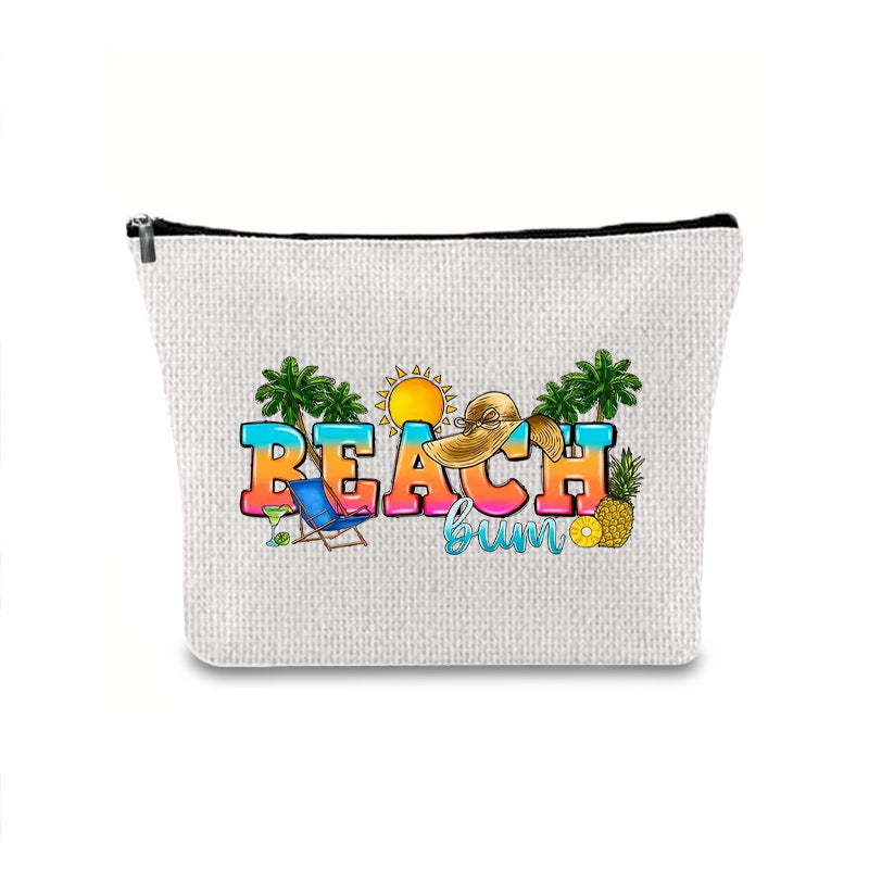 Printing Buggy Large Capacity Simple Zipper Makeup Bag