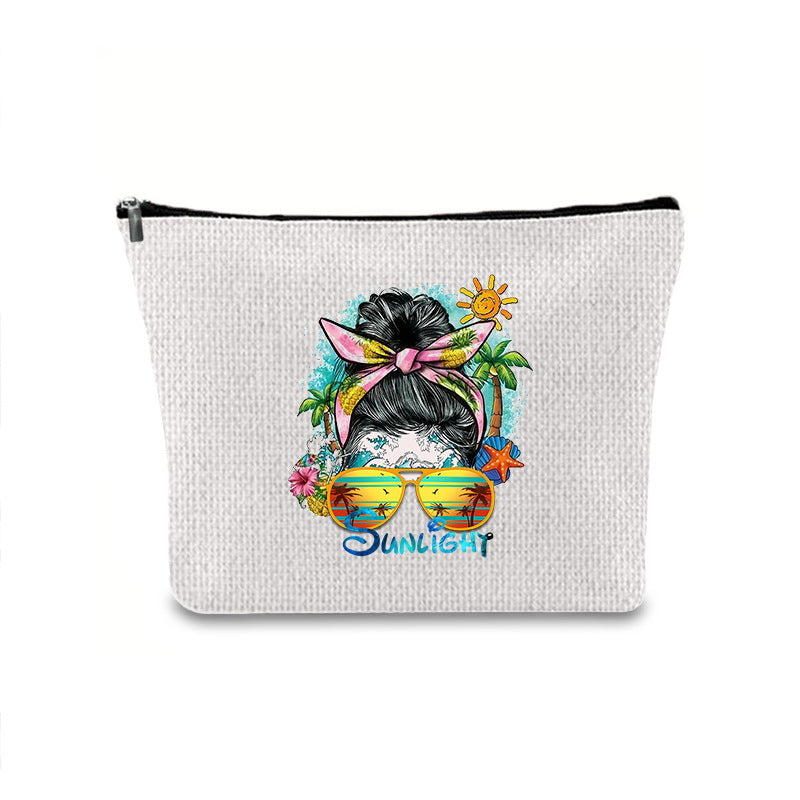 Printing Buggy Large Capacity Simple Zipper Makeup Bag