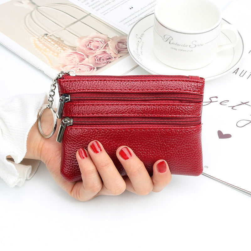 Pretty Women's Fashion Household Zip Clutch Coin Purses