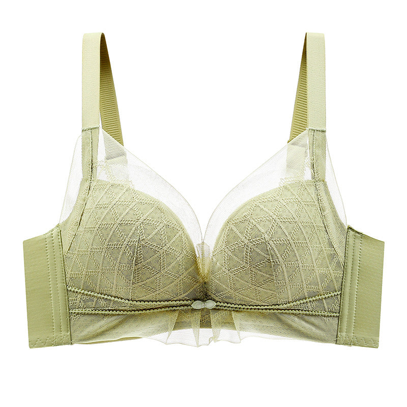 Women's Breast Push Up Breathable Flat Chest Lingerie Sets