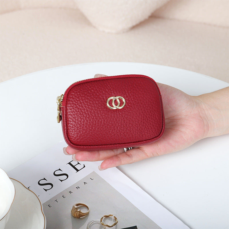 Women's Leather Hand-held Short Simple Mini Fashion Coin Purses