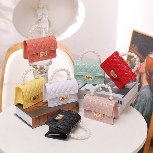 Color Pearl Clutch Mini Silicone Gel Shoulder Bags
